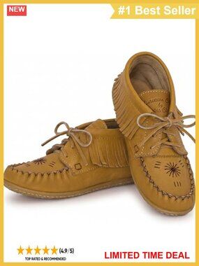 Mocc Ankle Boots Leather Lace-Up Moc Toe Rubber Sole